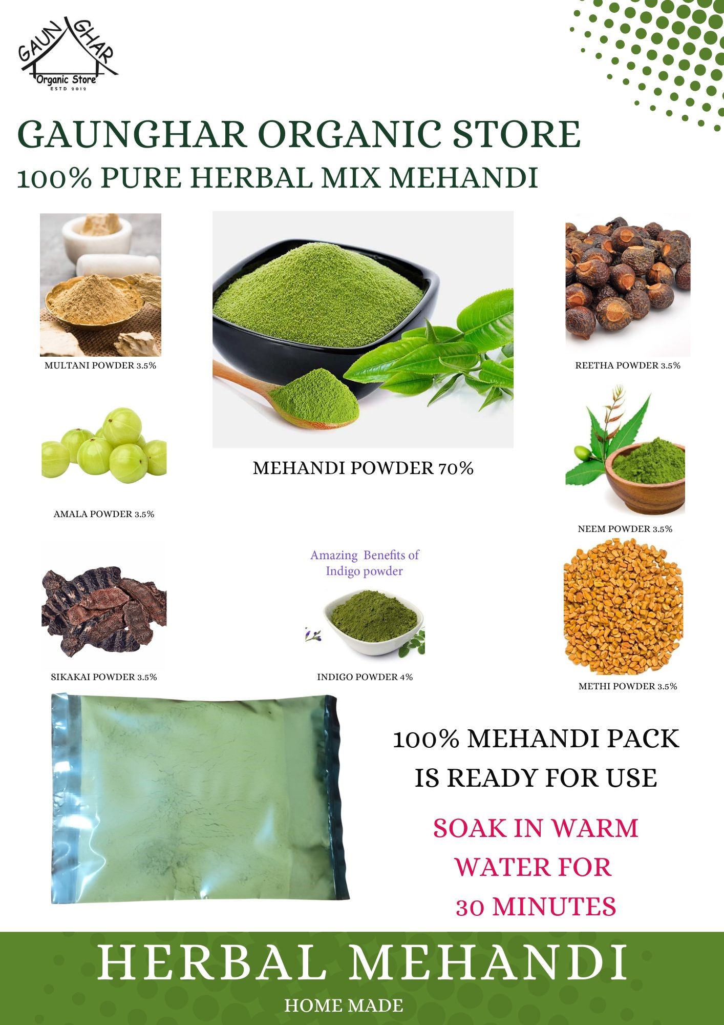 Herbal Mix Mehandi 250 gm